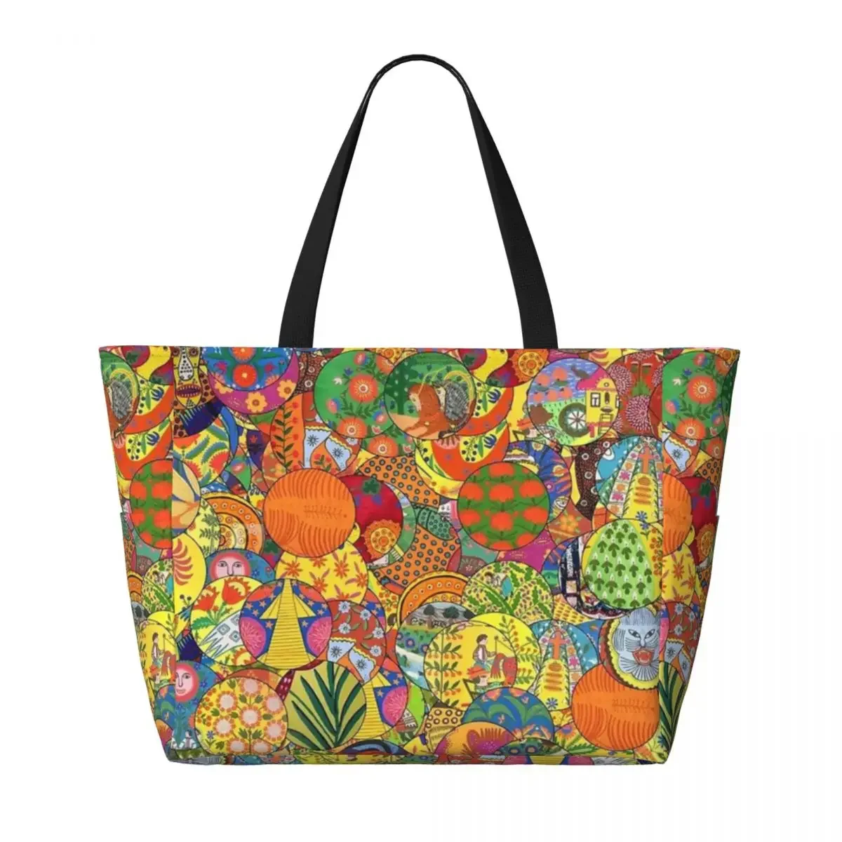 Another Pryimachenko Collage Beach Travel Bag, Tote  Modern Adult Daily Shoulder  Multi-Style Pattern