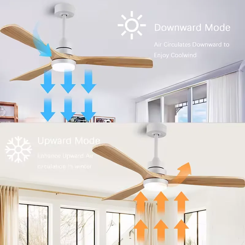 Mordern Wood Ceiling Lamp Fan LED With Remote Control 3 Wood Blades Fan Light Living Room Hallway Bedroom Office Decor lighting