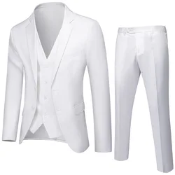 B1020 Double-button suit for men Korean style wedding groom business casual suit men's wedding dress groomsmen suit