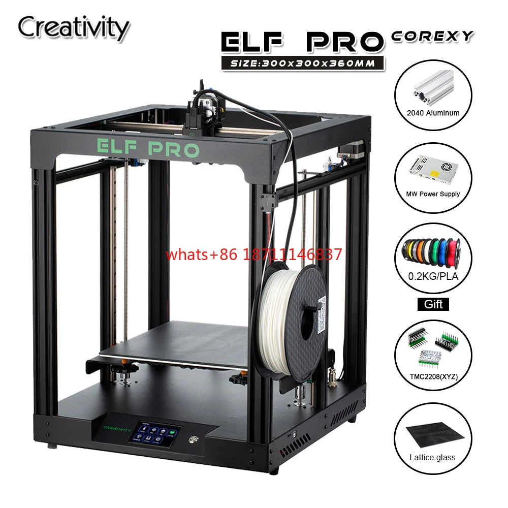 Creativity CoreXY latest FDM 3d printer 300*300*360 ELF PRO high precision pro 3d printer