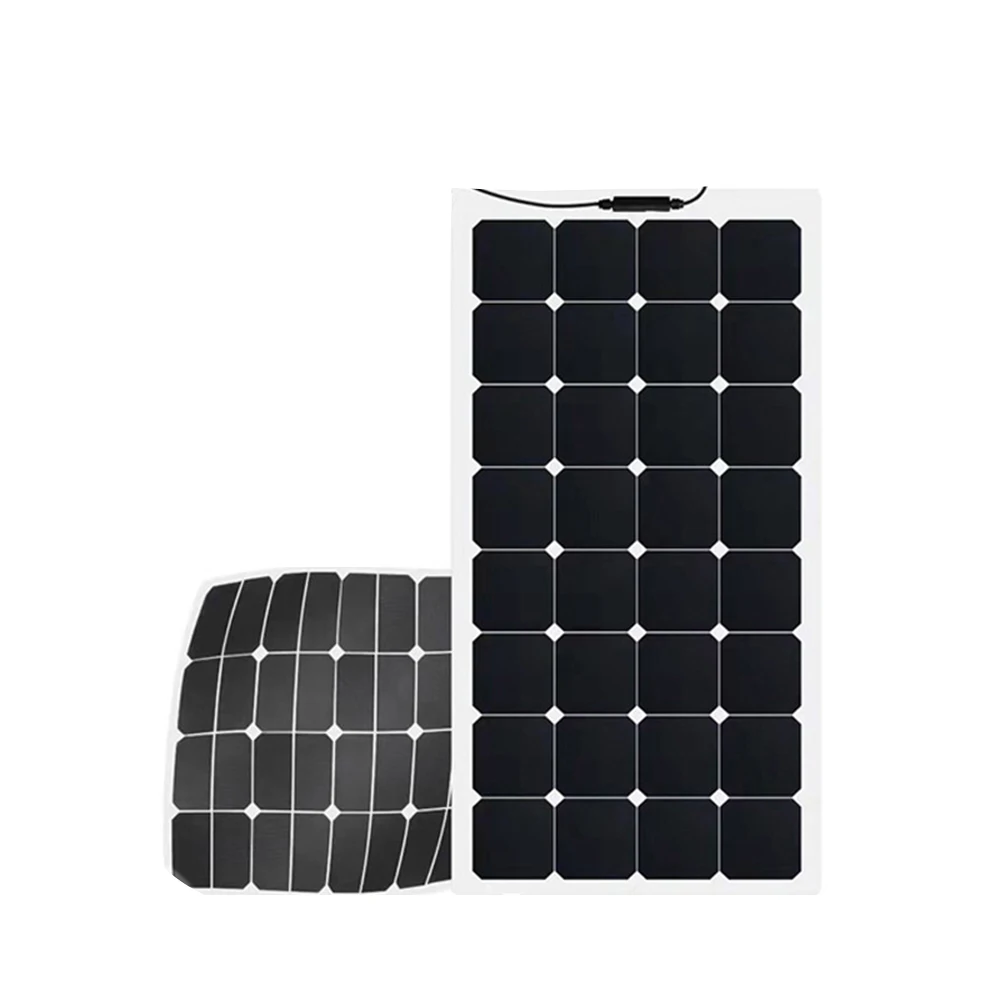 Super Quality 100W Flexible Solar PV Panel Thin Film Design Monocrystalline Silicon Material
