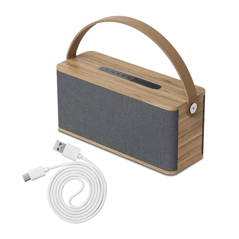 2025 nueva fábrica personalizar altavoz de sonido de madera Retro portátil inalámbrico BT 5 altavoz caja altavoces de sonido