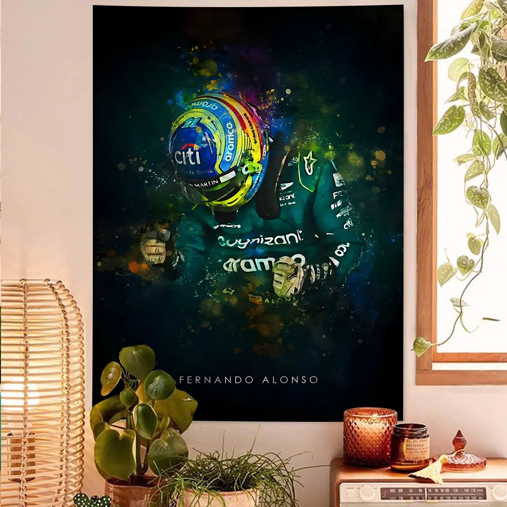 أوراق كرتون معلقة على الحائط ، F1 ، الصيغة 1 ، أسطورة متسابق ، لويز هاملتون ، فن نسيج ، غرفة الخيال العلمي ، ديكور المنزل #4
