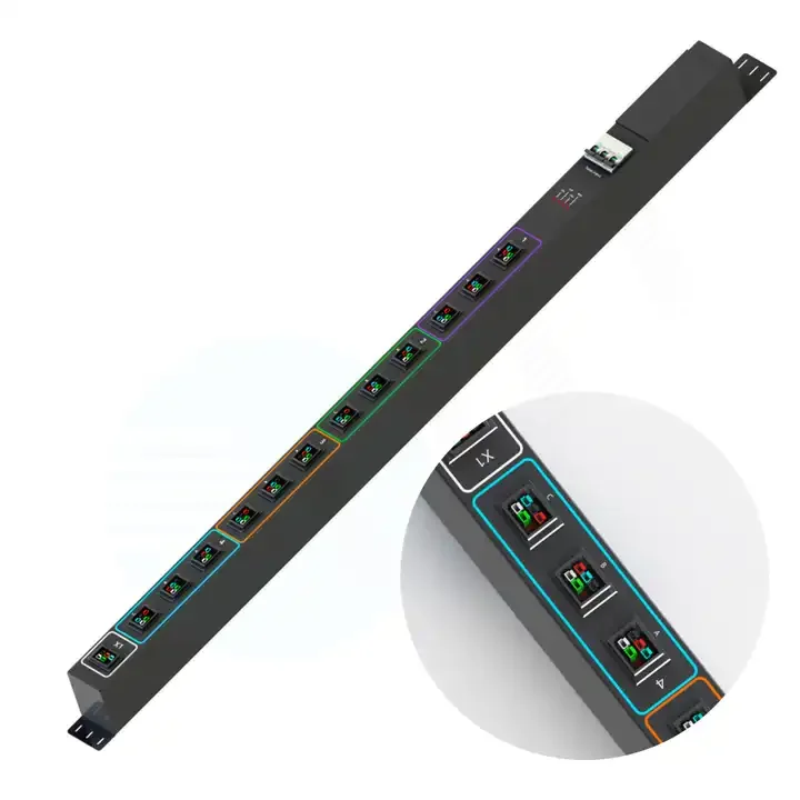 

FOR S21 ETL 3 Phase PDU with 125A Breaker Protector 125A 480V 6pin PA45 12way Socket Rack Mount Pdu Boards Power Distribution Un