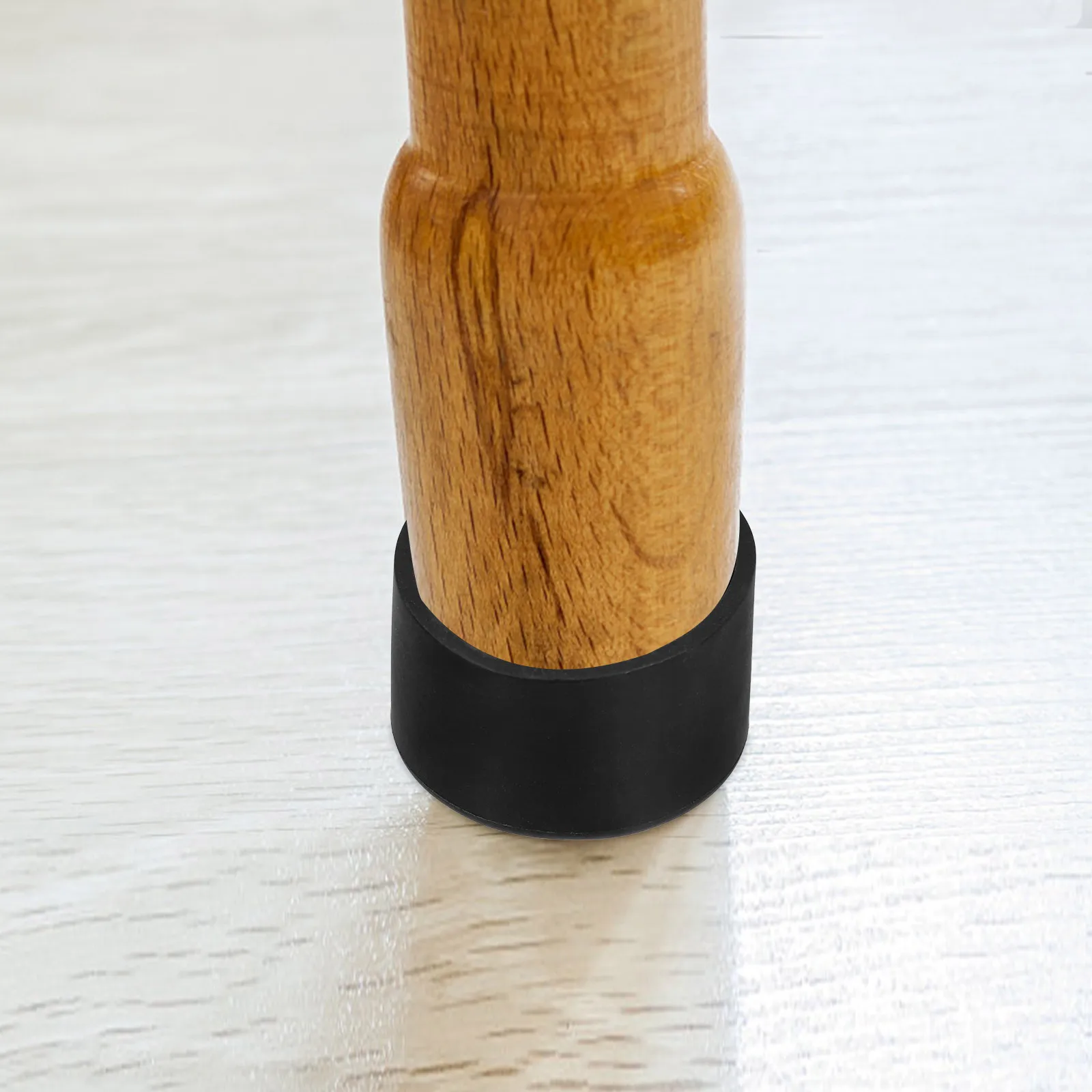 

20Pcs Anti Slip Chair Leg Caps Round Black Soft Rubber Furniture Feet Covers 22Mm Floor Protectors for Hardwood Metal Tubes