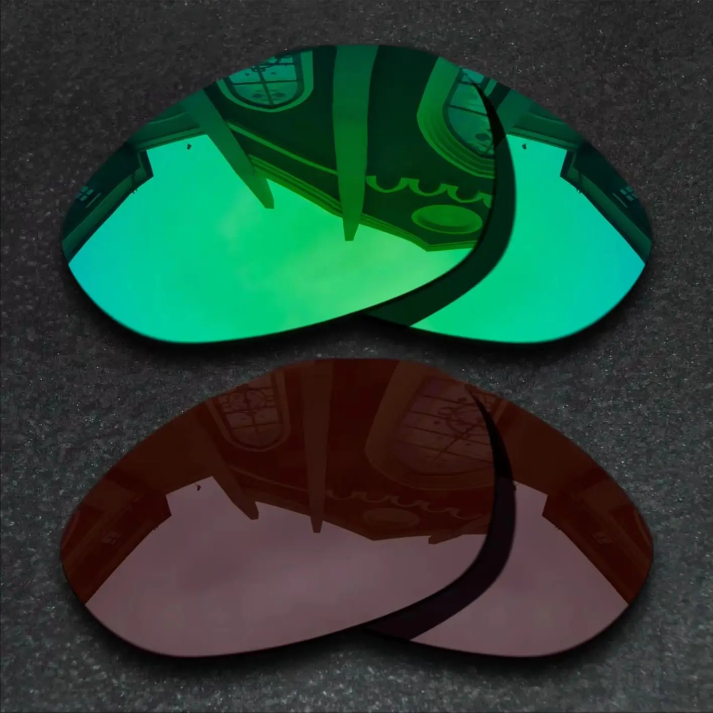 

Jade Green&Bronze Brown Sunglasses Polarized Replacement Lenses for-Oakley X Metal XX
