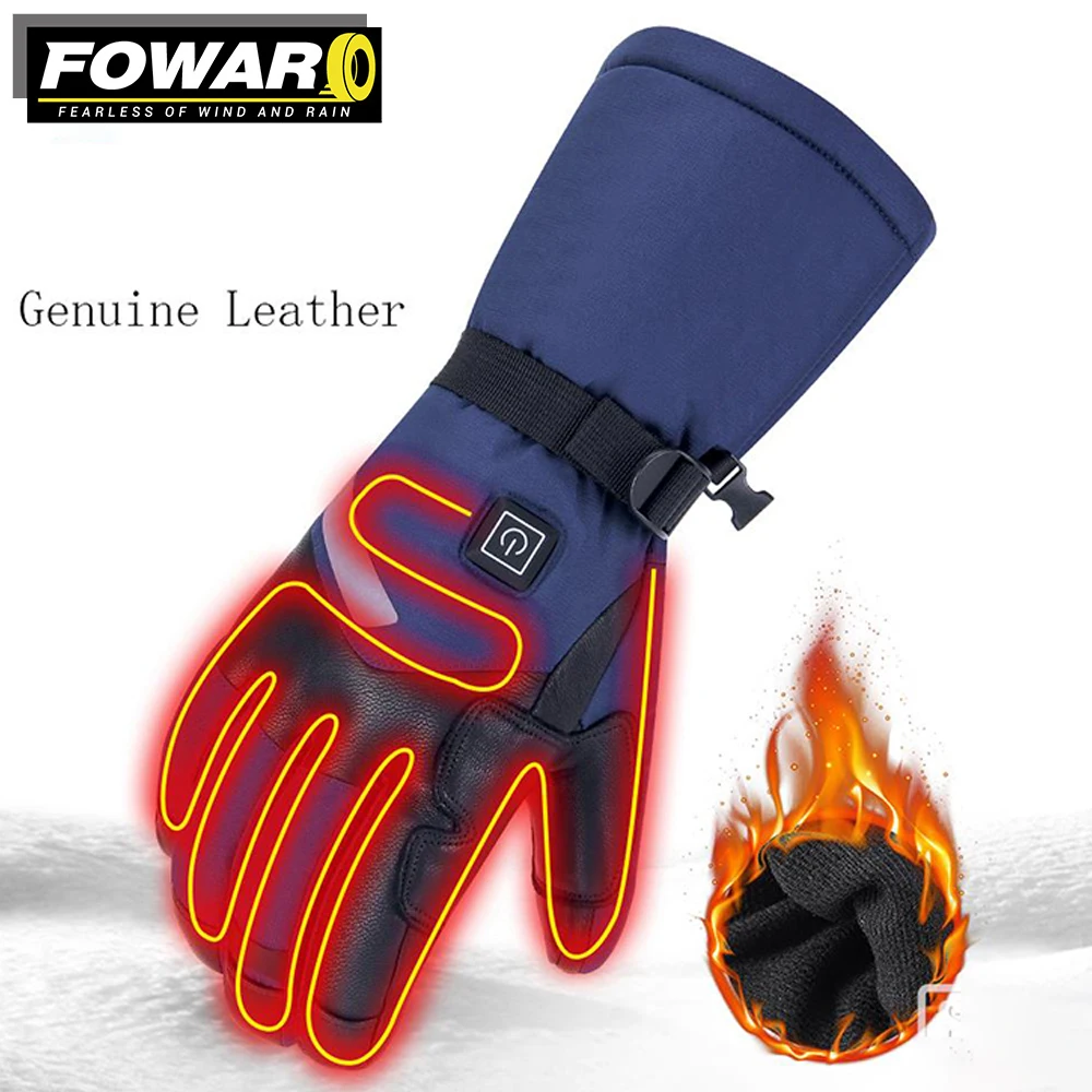 

Motorbiker Touch Screen Electric Heated Gloves Third Gear Switch Motorcycle Heating Windproof Motocross Glove Outdoor Equipment