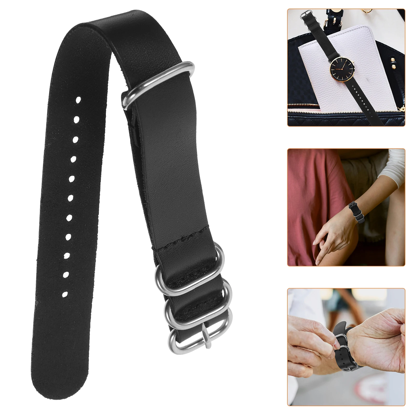 

20Mm Watch Band Replacement For Men Women Premium Cowhide With Silver Clasp Easy Install Gift Business