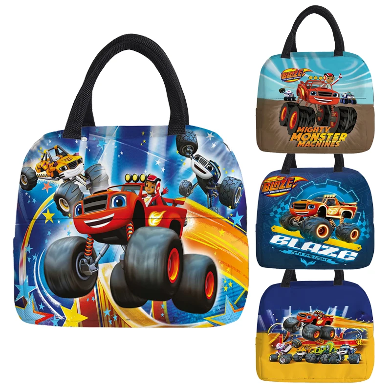 Blaze and the Monster Machines Cooler Tote Portable Insulated Box Thermal Cold Food Container Kids School Picnic Travel Lunchbox