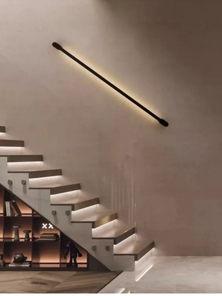NordicMinimalism Design Wall LampsAluminum Long Rotatable Led Lights Indoor Living Room Restaurant Bedroom  Modern Home Fixture