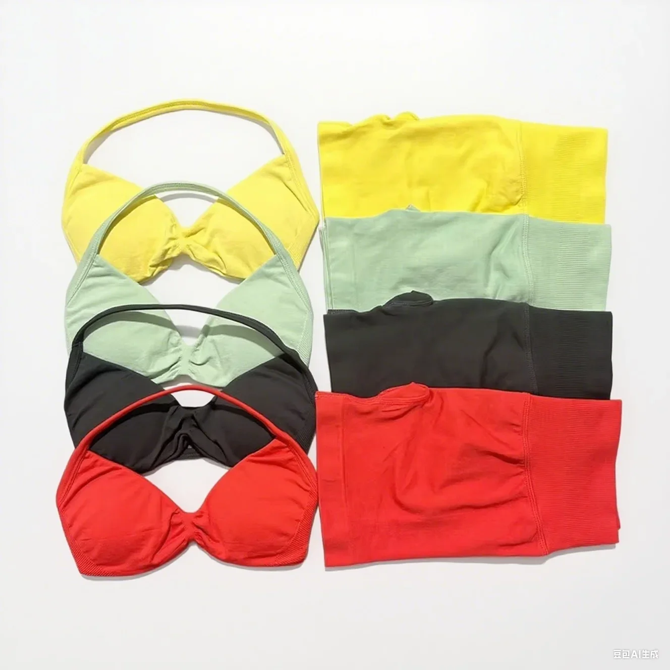 

Women's Sports Bra and Shorts Set High-waisted Yoga Set Two-piece Tracksuit