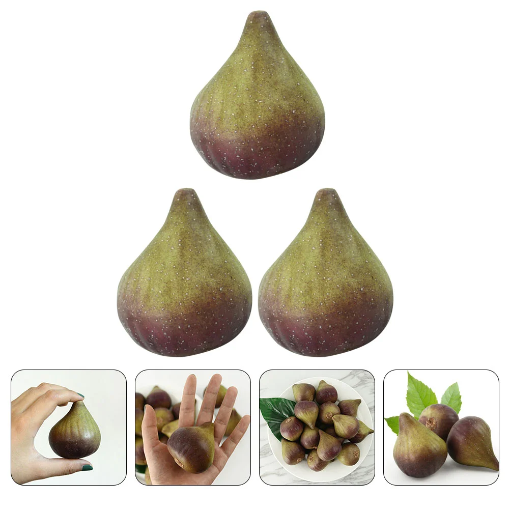 

3 Pcs Toy Artificial Fruits Creative Lifelike Model Props Simulation Heart Iron Patches Child