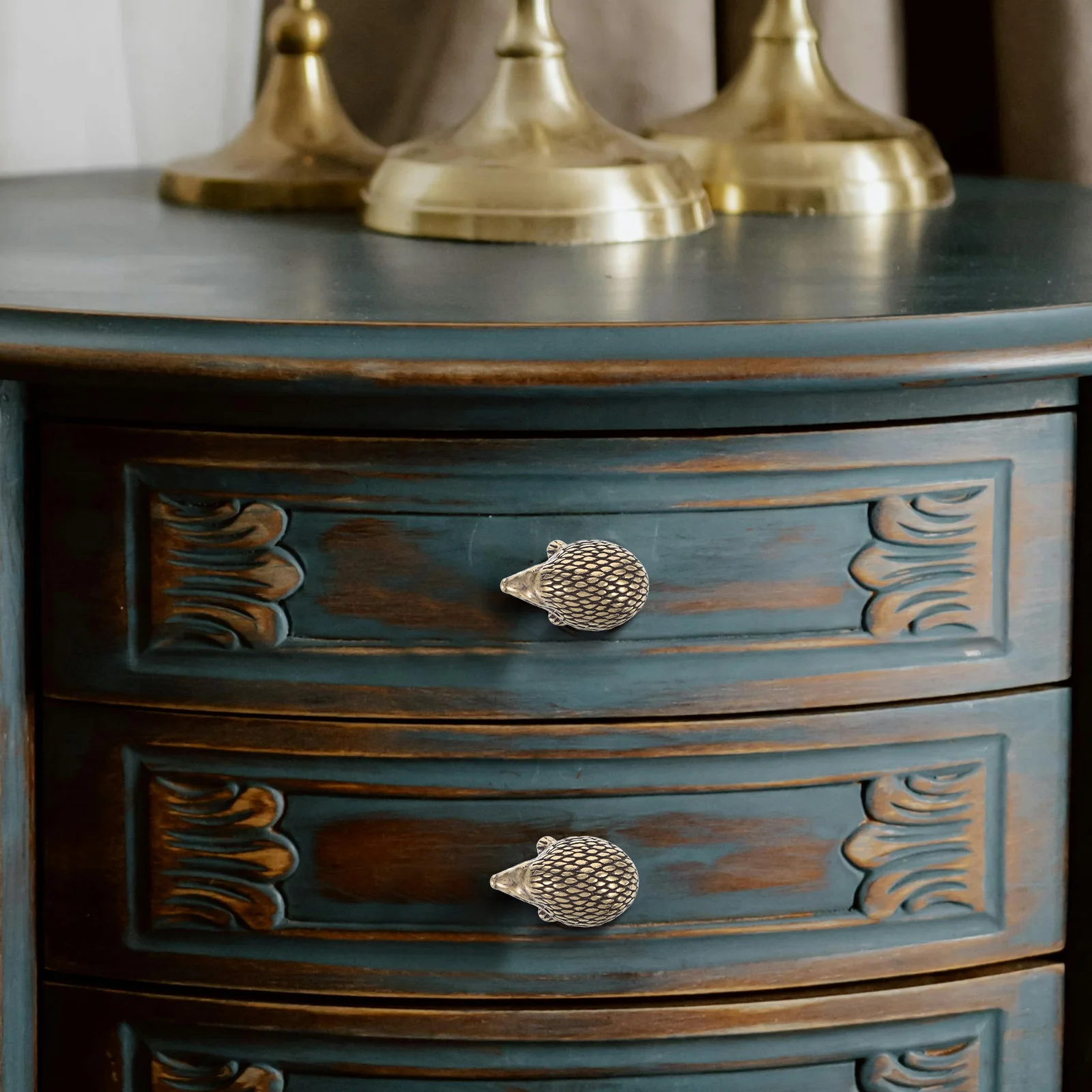 

Dresser Brass Door Handle Knobs Cabinet Pull Handles Wardrobe Decorative Unique Golden