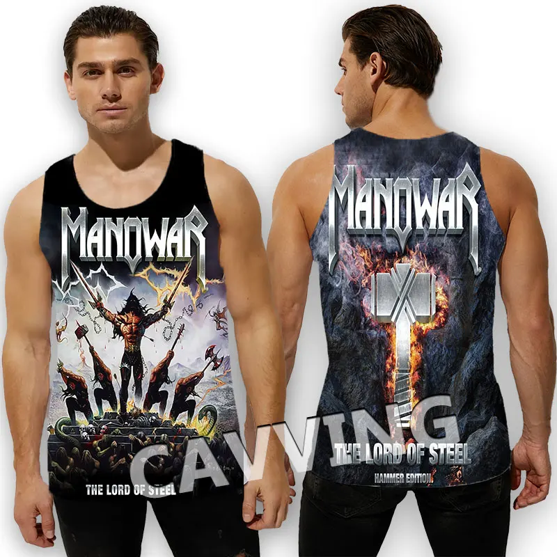 CAVVING 3D Printed Manowar Band Tank Tops Harajuku Vest Summer Undershirt Shirts Streetwear for Men/women