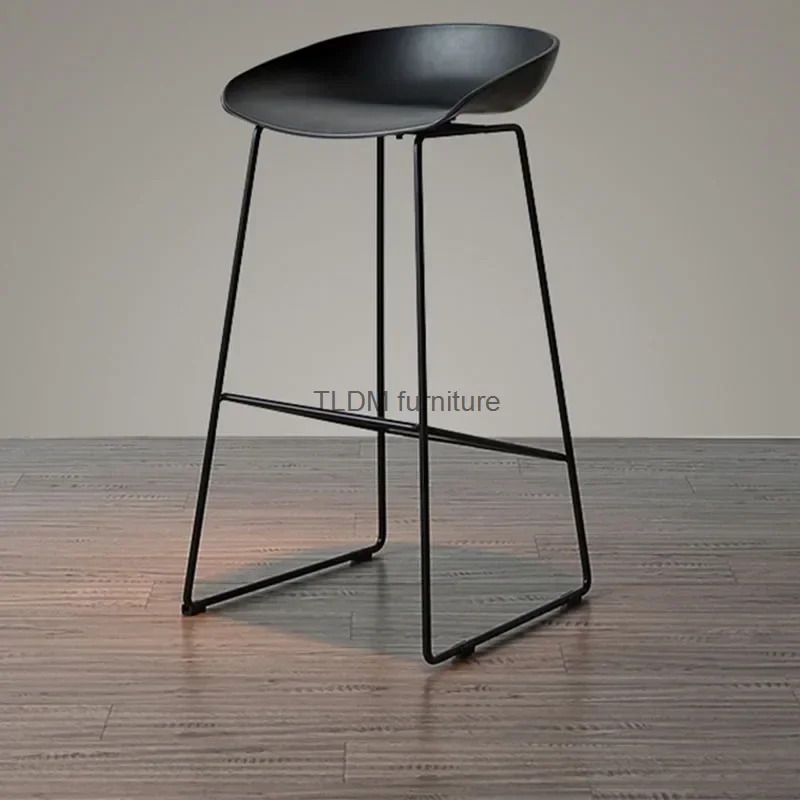 Dinning Designer Bar Stools Minimalist Height European Reception Bar Stools Barber Plastic Sillas Para Comedor Room Furnitures