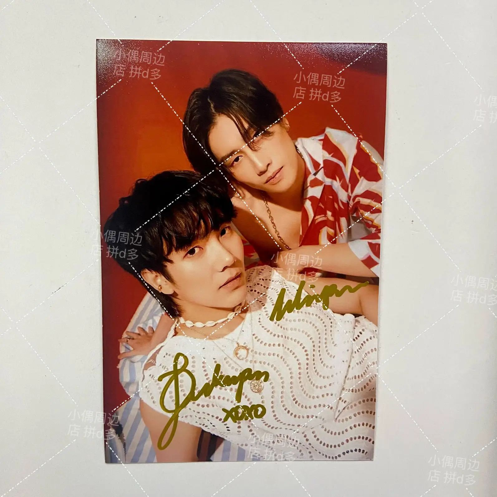 

kinn porsche the series Thai BL star bible build autographed photo 6-inch non printed as birthday gift for friend