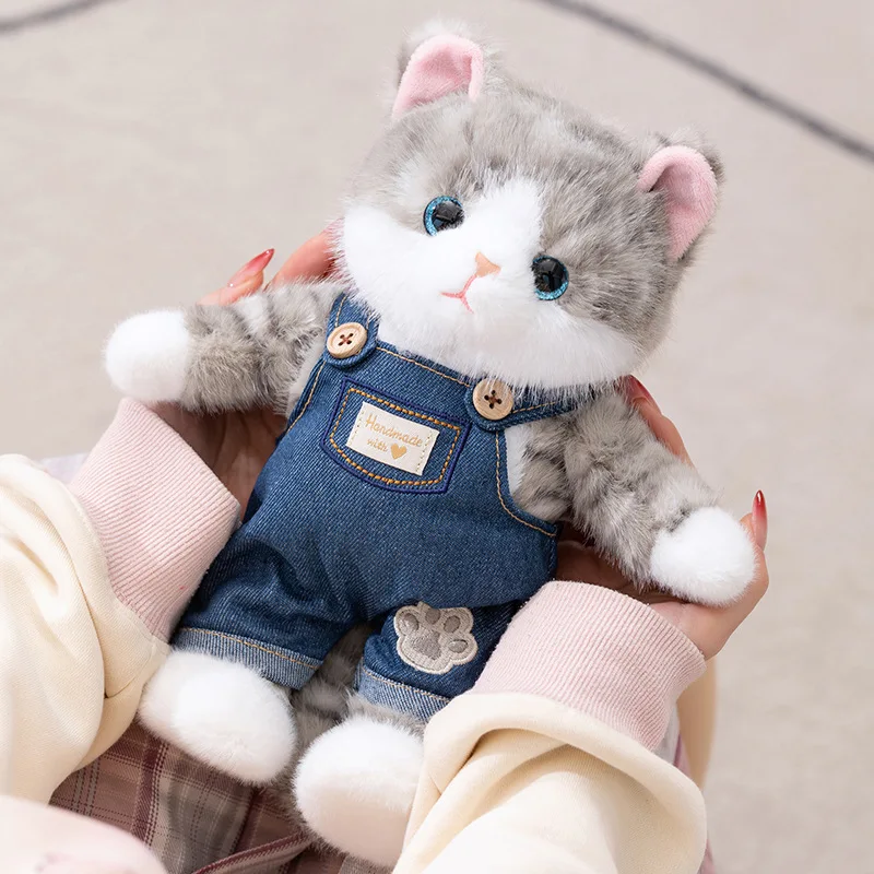 

30-сантиметровые милые шарнирные плюшевые игрушки-кошки, мягкие игрушки-антистресс, подарки на выпускной, Рождество, день рождения