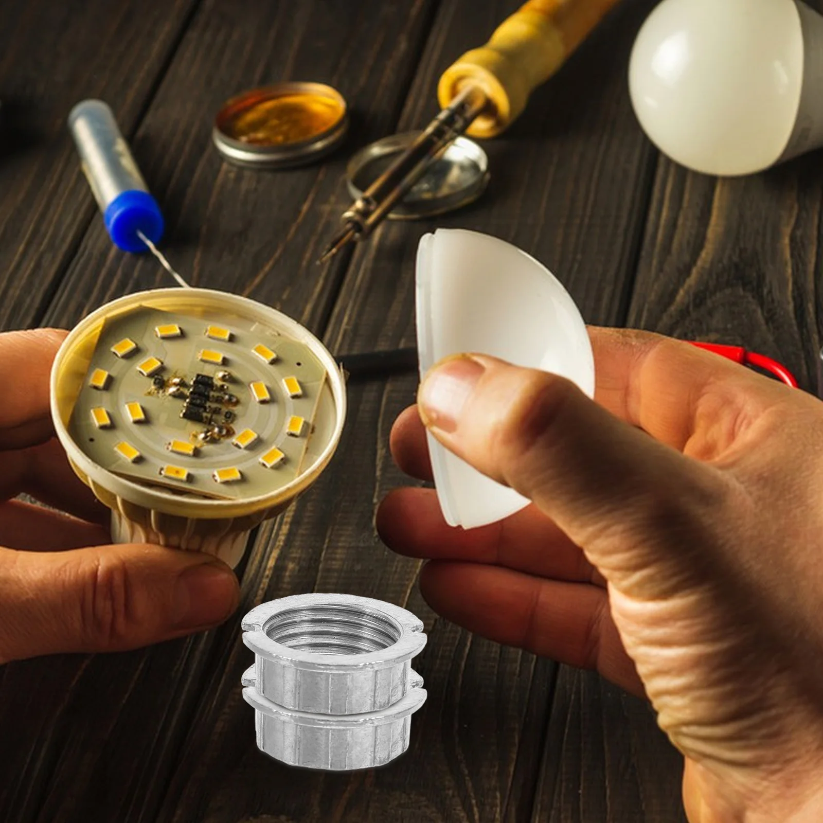 

6Pcs G9 Lamp Shade Adapter Ring Stable Holder Replacement Parts for Table Floor Vanity Light Socket Lamp Shade Adapter