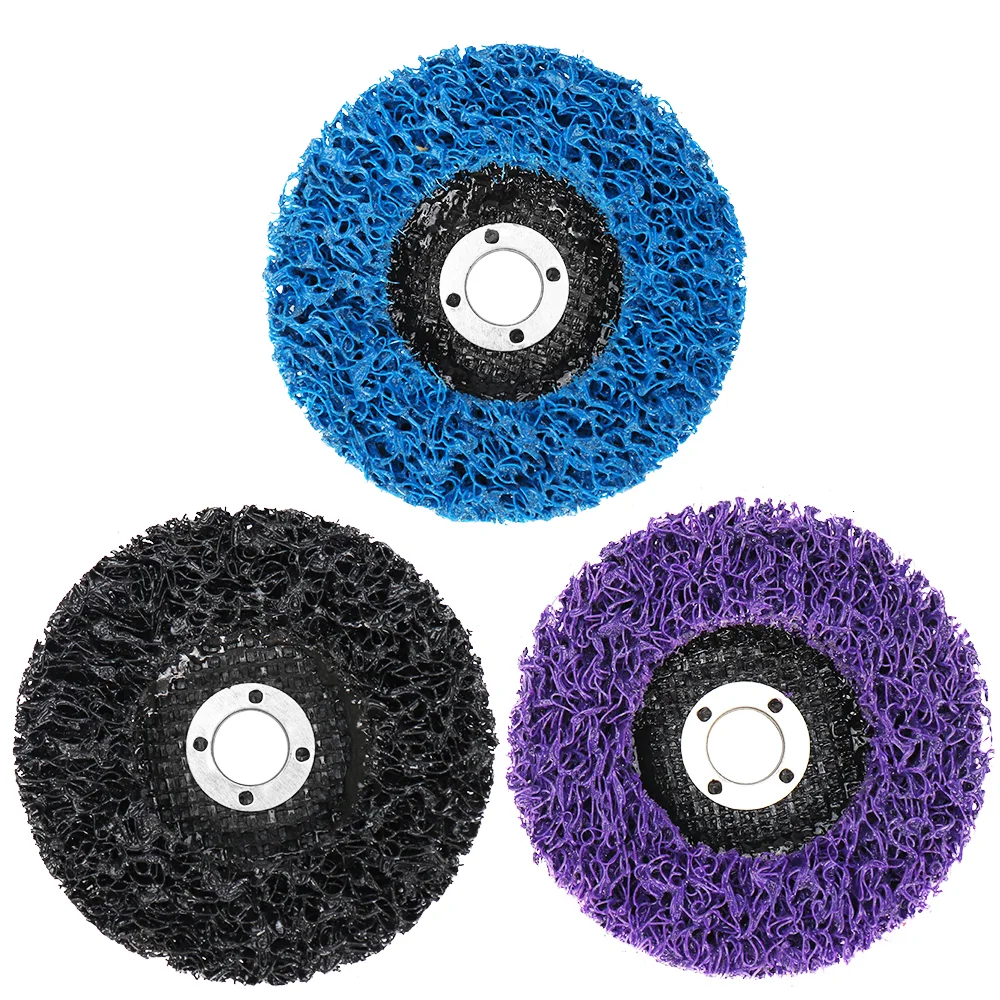 3pcs 100/115/125mm Coral Disc Poly Strip Disc Schurende Wiel Polijsten Strip Disc Verf Roest Remover schoon Voor Haakse Slijper
