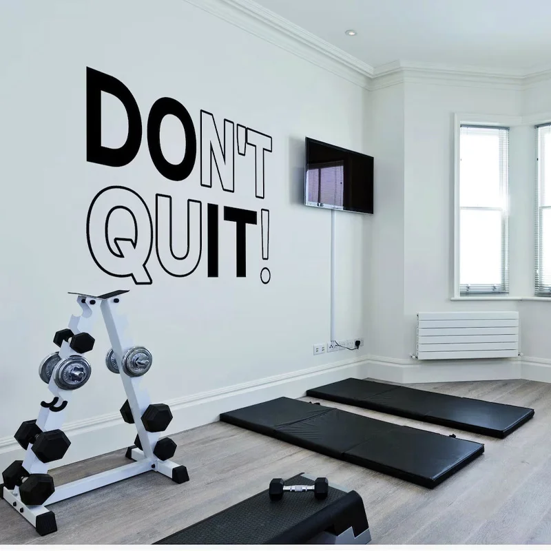 Don't Quit DO IT ! Gym Decal - Motivational Home Gym, Fitness Studio Wall Decor, Vinyl Lettering Workout Training Gift Idea Q055