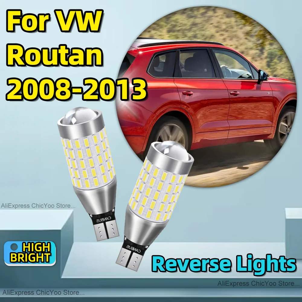 2Pcs High Bright 87SMD T15 W16W 912 Car LED Bulbs Reverse Lights 6000K White For VW Routan 2008 2009 2010 2011 2012 2013