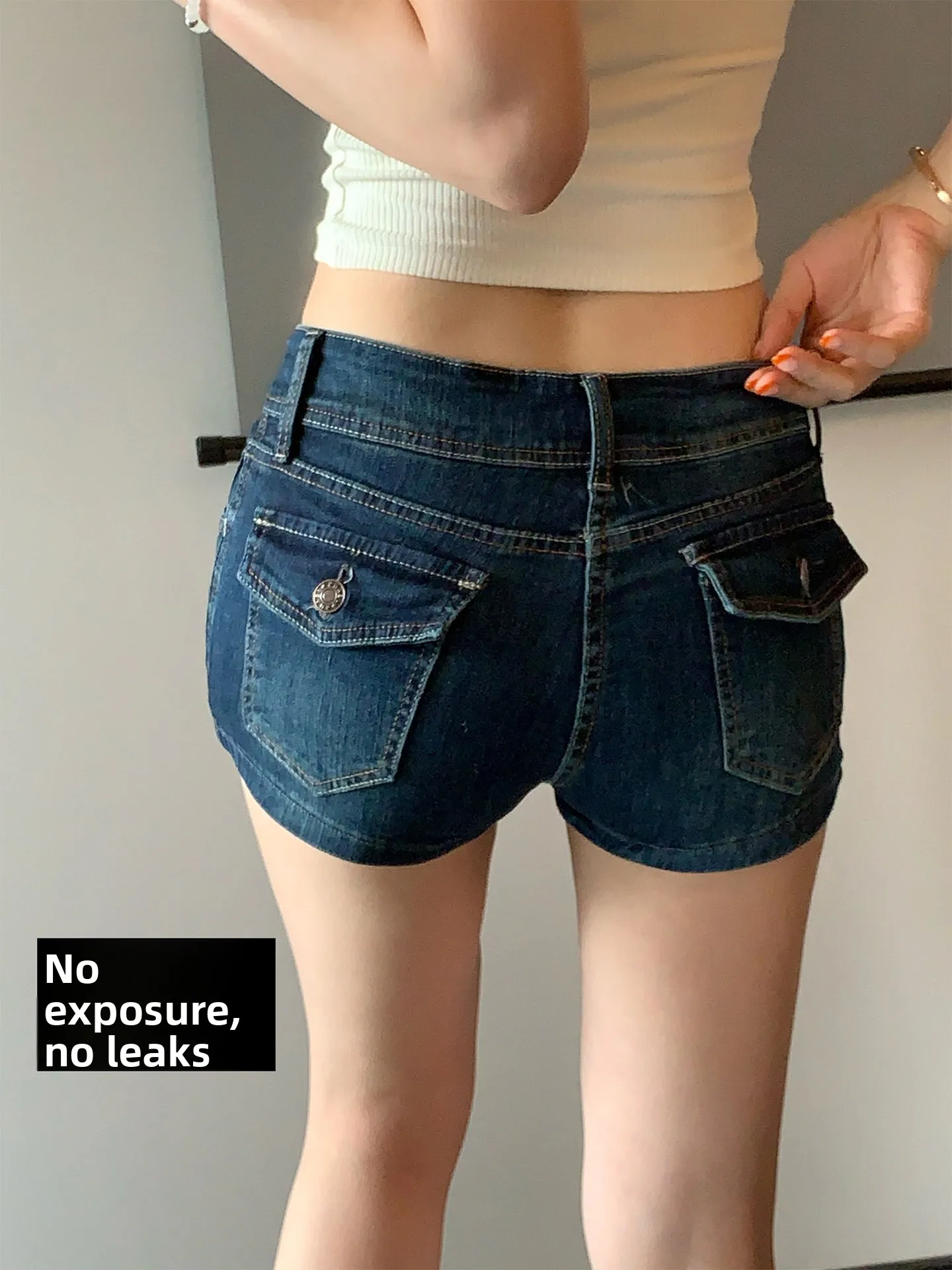 American Style Slim Fit Low Waist Denim Shorts Women Summer New plus Size Slimming Thin Tight Butt Hugging Hot Pants