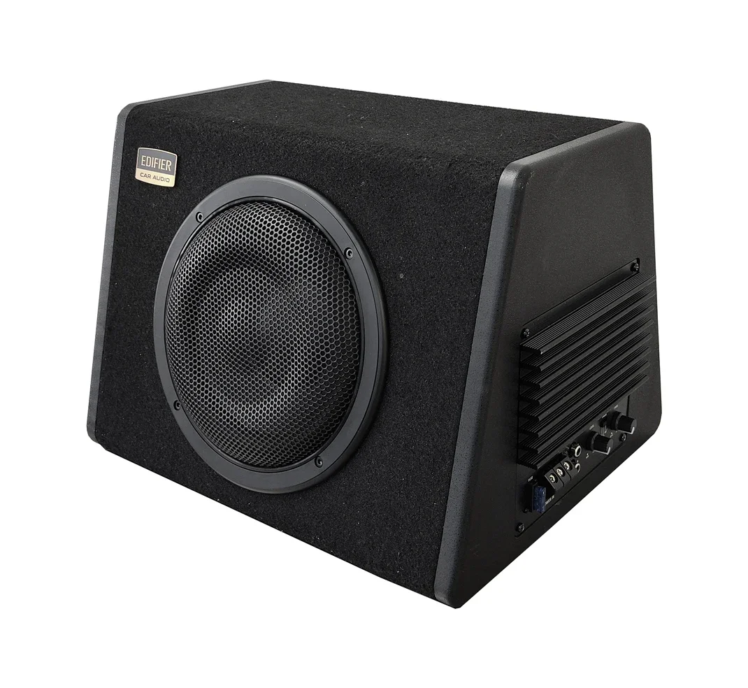 EDIFIER 8 inch 150W wooden cabinet car subwoofer 12V aluminum panel big magnet