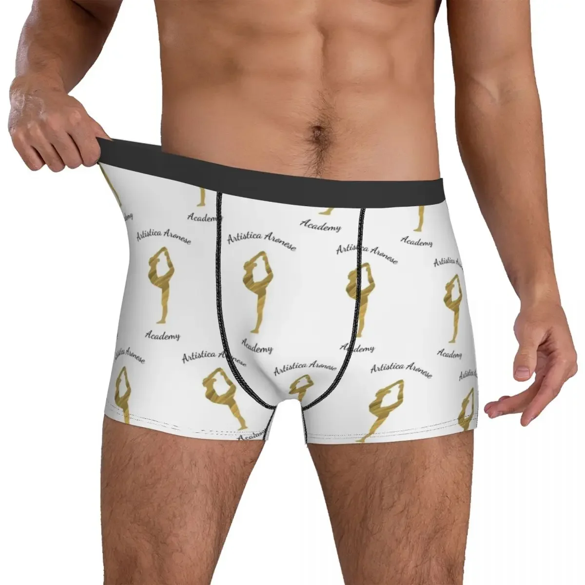 Boxer Unterhose Shorts künstlerische Gymnastik Print Höschen Herren weiche Unterwäsche für Homme Mann Freund Geschenk