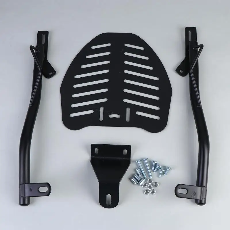 Adjustable Rear Carrier Bracket for Motorcycle Top Box Universal Metal Heavy Duty Rack Luggage Support for Travel and Delivery