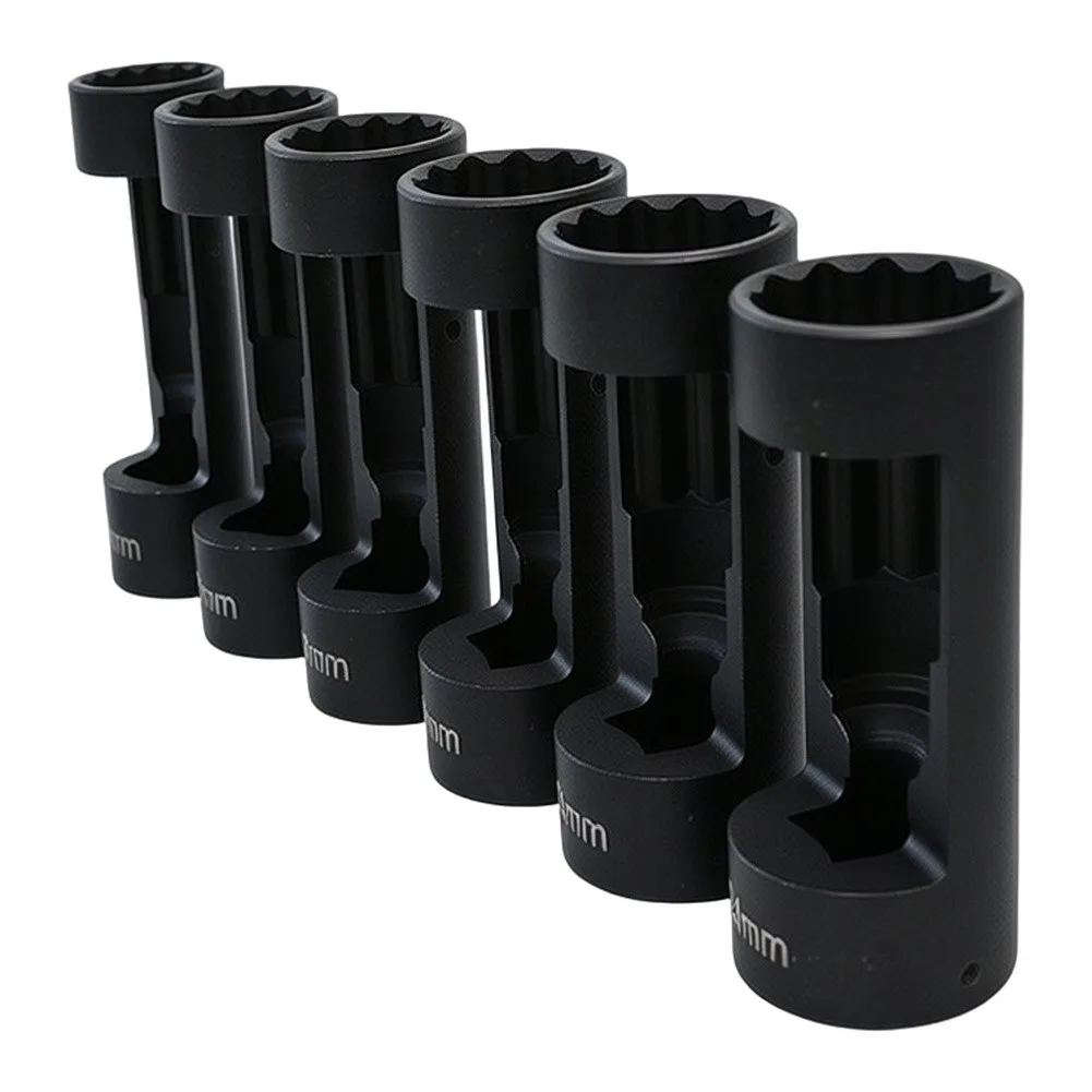 Chrome Vanadium Strut Nut Socket Set 6 Piece with Blow Molded Storage Case and 12 Point Internal Profile for Durability