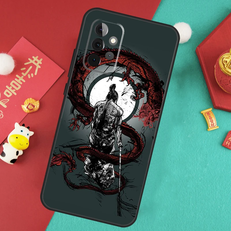 Japan The Samurai Ninja Case For Samsung Galaxy A35 A55 A25 A15 A51 A71 A12 A32 A52 A13 A33 A53 A14 A34 A54 Cover