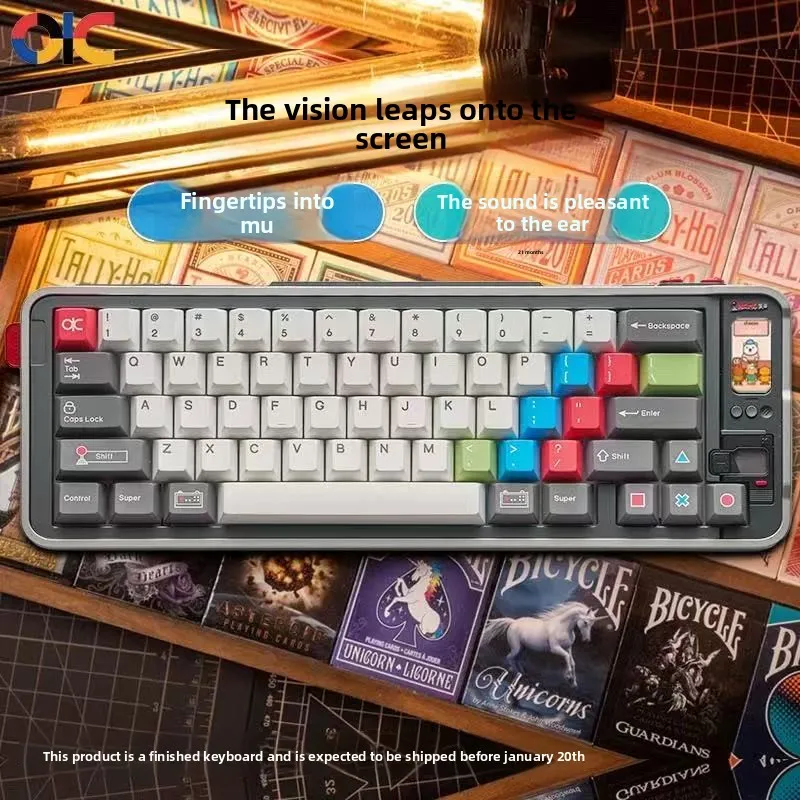 

Qwertykeys QK65MK3 Three Mode Mechanical Keyboard 65 Percent Metal Wireless .4G Gaming Keyboard Customizable Desktop