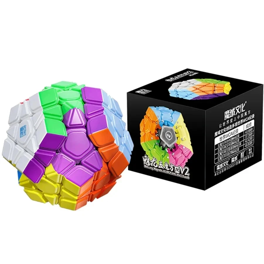 Moyu Megaminx ลูกบาศก์มหัศจรรย์แม่เหล็ก V2 3x3 dodecahedron profession ความเร็วปริศนา12หน้าของเล่น speedcube พิเศษ speedcube Magico