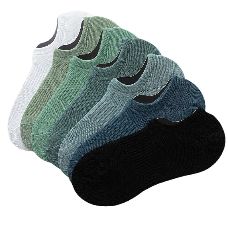 

10Pairs/Lot Men Boat Socks Cotton High Quality Spring Summer Fashion Striped Silicone Non-slip Male Soft Breathable Short Socks