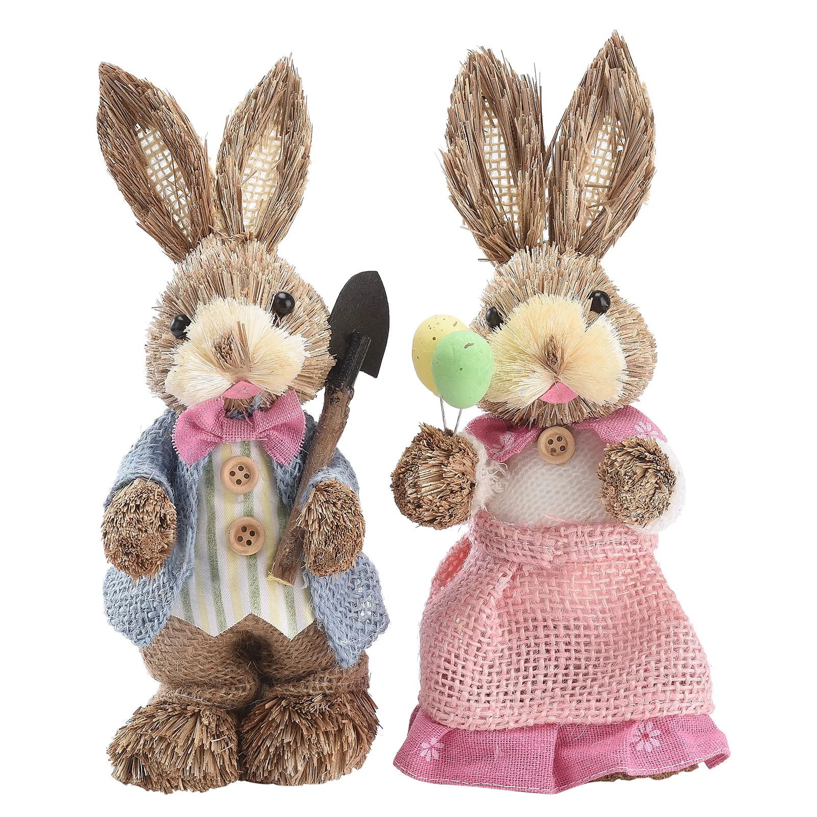 Easter Decorations Rabbits Bunny Animal Model 2pcs Easter Party Supplies Ornaments