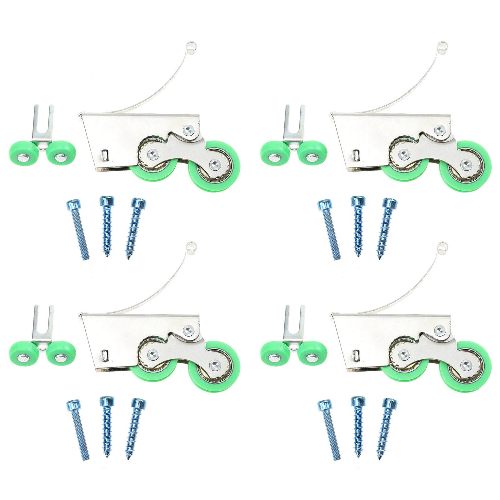 

4 Sets Sliding Door Roller Heavy Duty System Smooth Sliding Track Wheel Home Improvement Durable Cabinet Track Wheel Rustproof