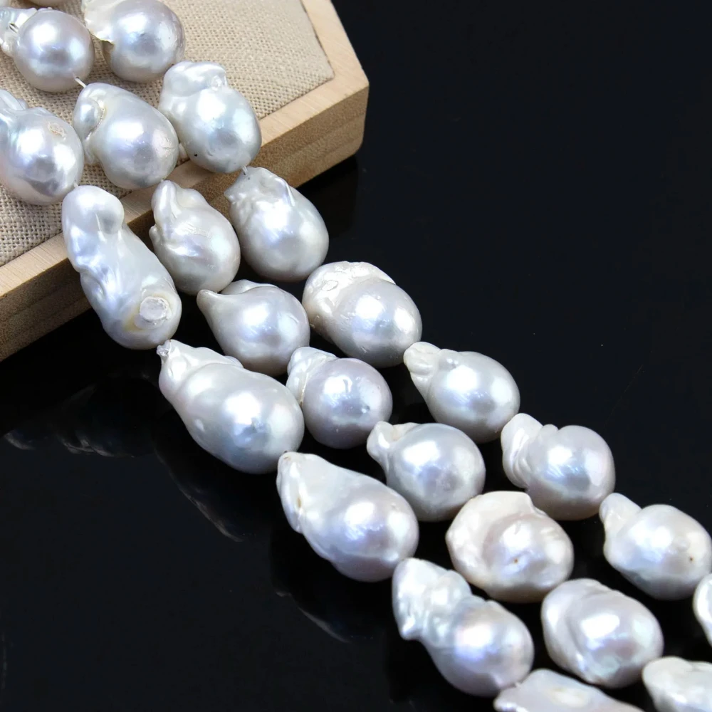

1Strand Natural Baroque Freshwater Pearl Loose Spacer Beads For Jewelry Making DIY Necklace Bracelets 17-25mm
