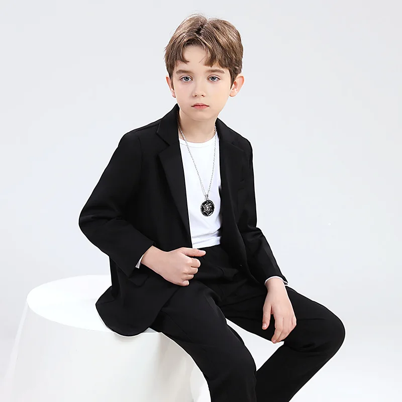 Children Suits for Boy Fashion Casual Handsome Fashion 2 To 16 Years Old Child Dress Street Photography Fashion Wear Suit