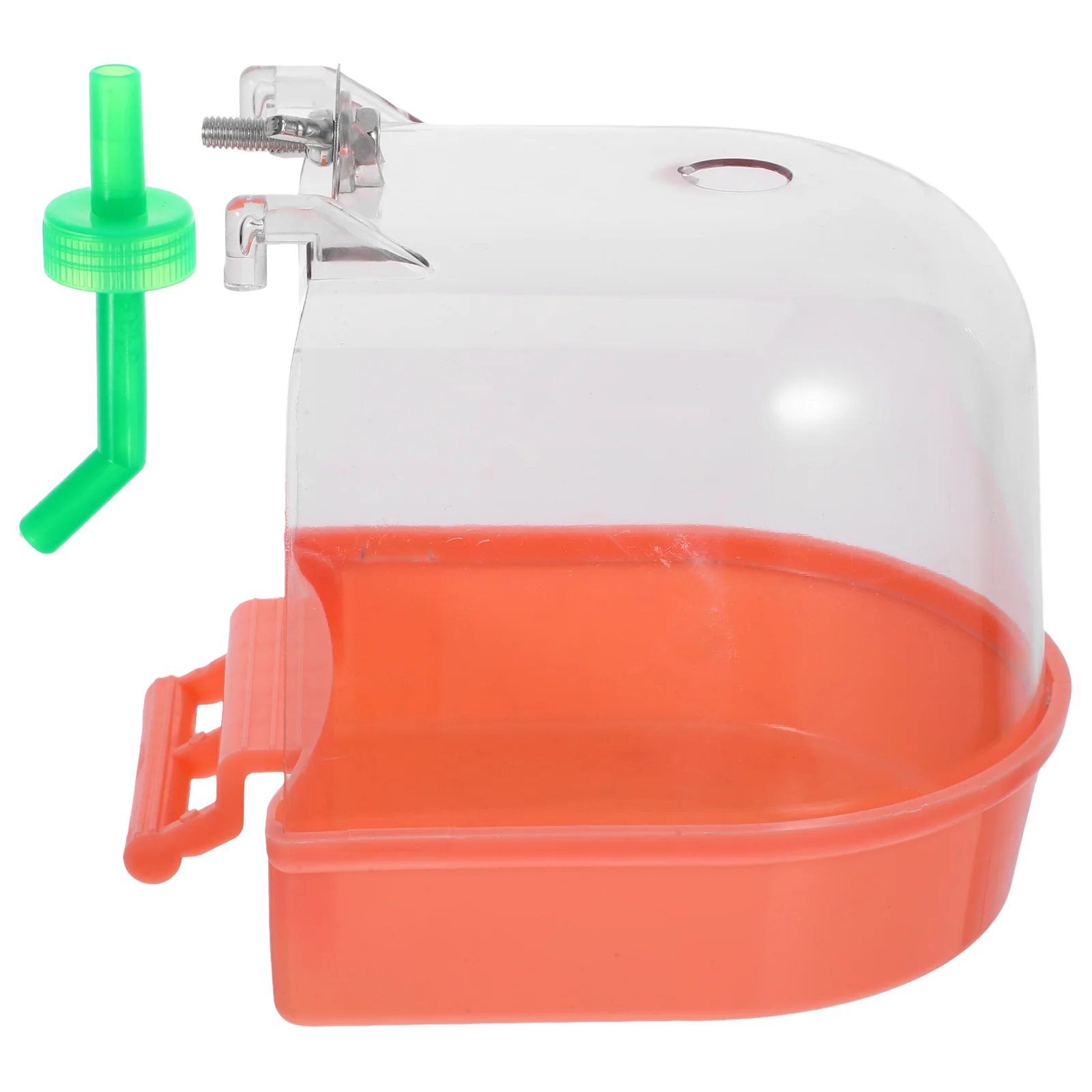 

Bird Bath Box Durable Plastic Hanging Parrot Shower Basin Reusable Leakproof Easy Install Multi-Functional Smooth Edges