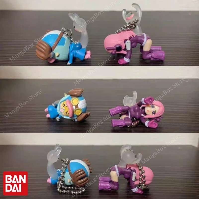 

Коллекционная игрушка-брелок Bandai One Piece Negative Swing Gashapon: фигурки Луффи, Зоро, Чоппера, Бонни из арки Egghead, аниме-фигурки, подвески для сумок