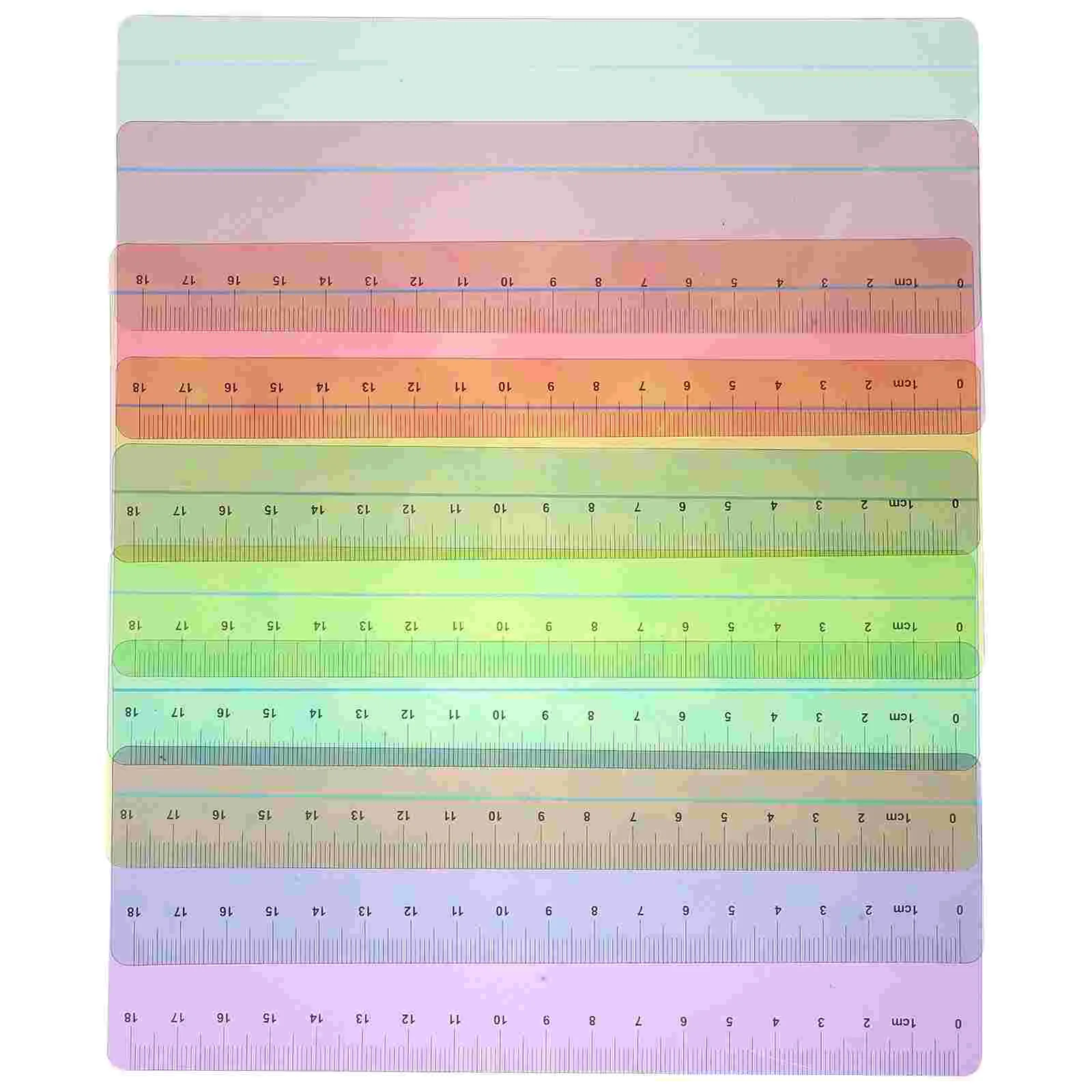 8 Pcs Guided Reading Bookmarks Highlighter Clear Strips Students for Tracking Device Fluorescence