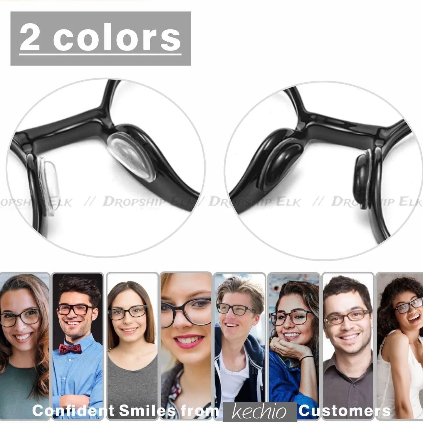 1 Pair Glasses Nose Pads Adhesive Silicone Nose Pads Non-slip Oval Silicone Massage Nose Pads for Eyeglasses Accessories