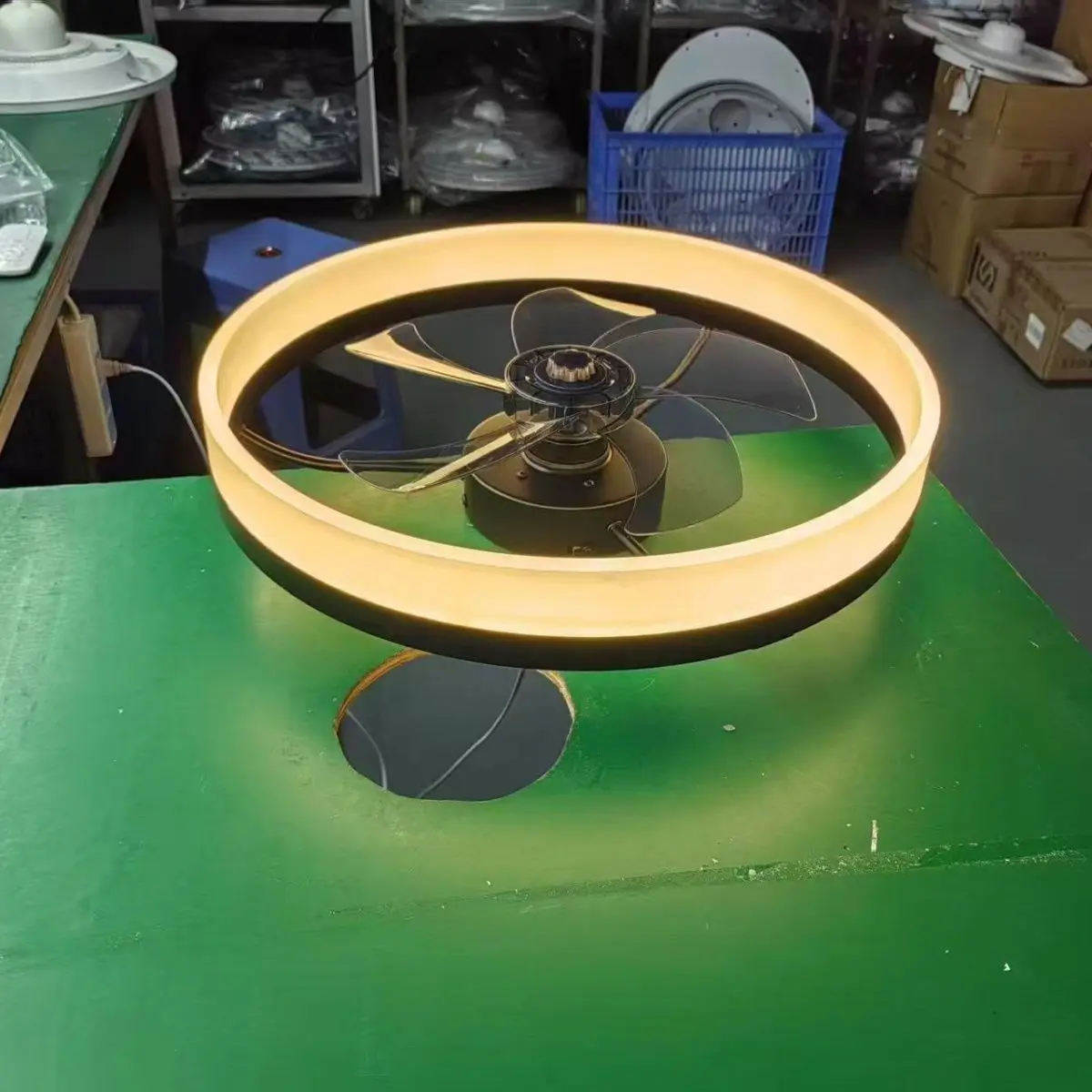 Simple LED Ceiling Fan Light Remote Control，Noiseless Ceiling Fan for Kitchen Living Room