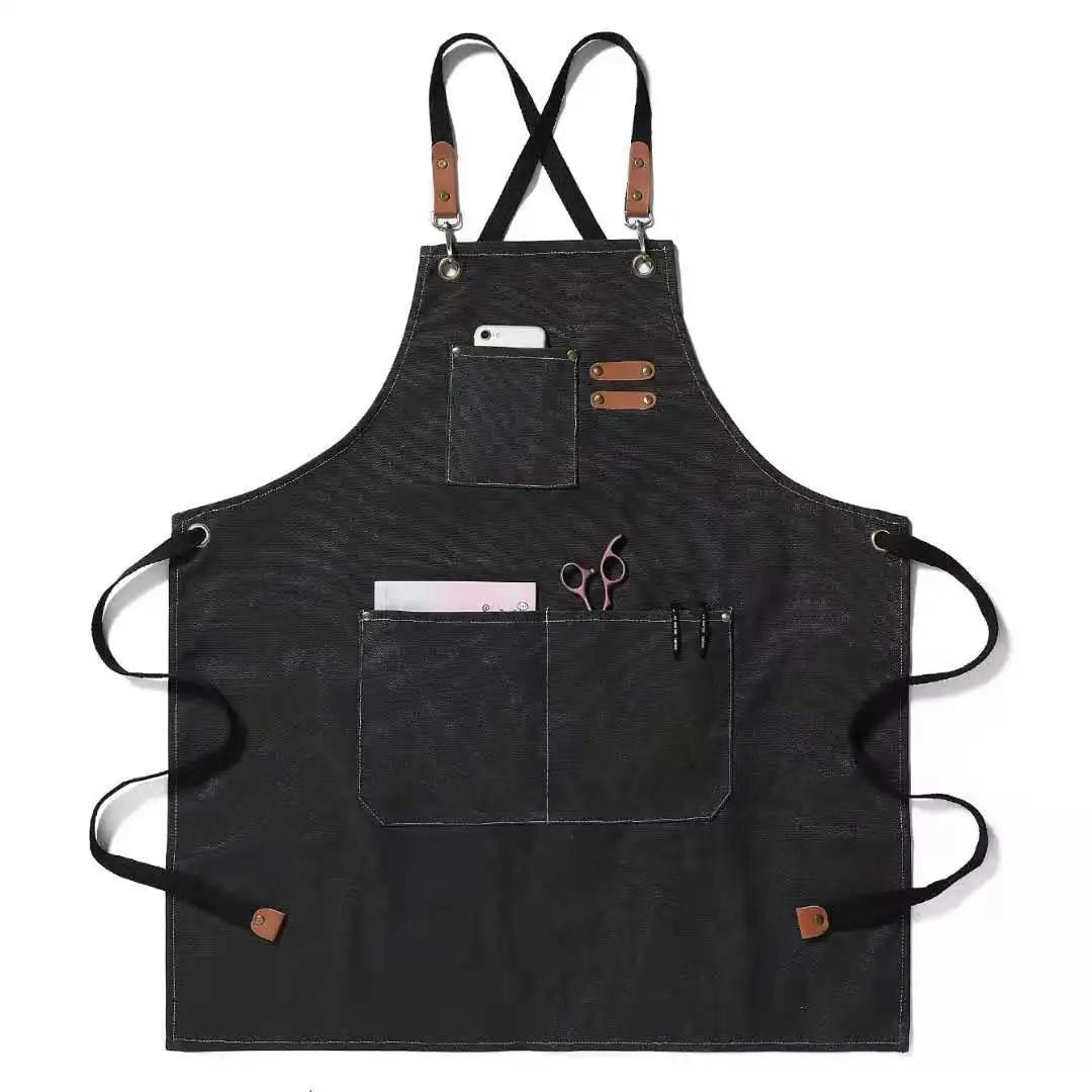 Fashion Canvas Apron Home Kitchen Gardening Work Dress Women\'s Kitchen Restaurant Work Apron.