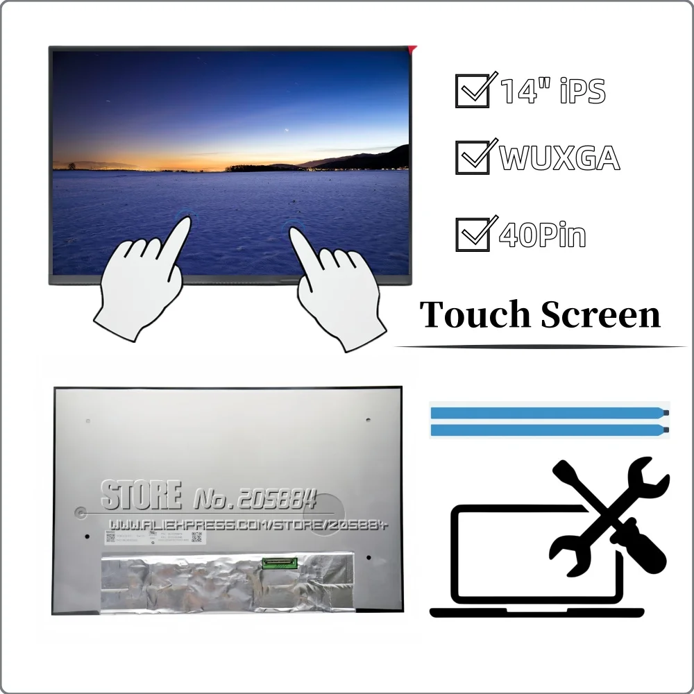 Сенсорный экран N140JCN-GS9 N140JCN-EEL N140JCN-GE9 N140JLQ-GT1 (1920×1200 WUXGA 40Pin)