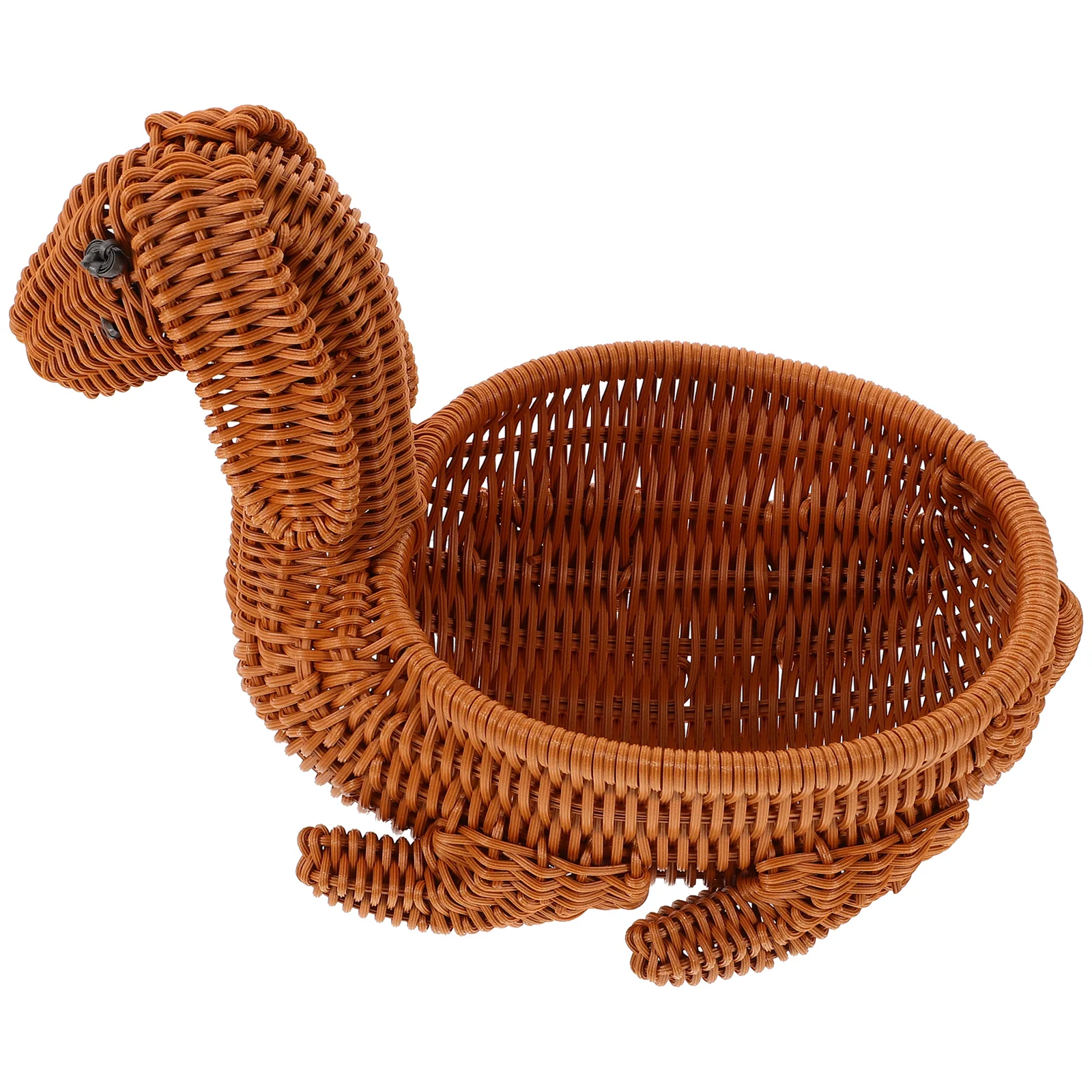 

Woven Storage Basket Household Food Serving Basket Adorable Dog Shape Woven Food Basket For Home Storage Organiser