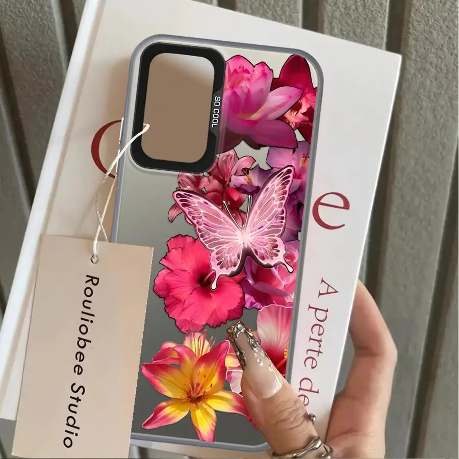 Cartoon Flower Art Case for Samsung Galaxy A15 A16 A12 A31 A24 A25 A34 A26 A13 A14 A35 A21s A23 A17 A20s Phone Cover 