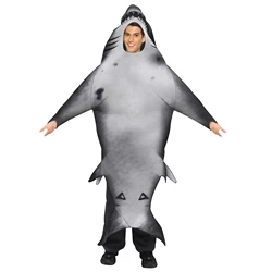 Zawaland Cosplay Shark Costumes Carnival Party Stage Sponge Suit Halloween Disguise Fish Performance Dress Up Clothes