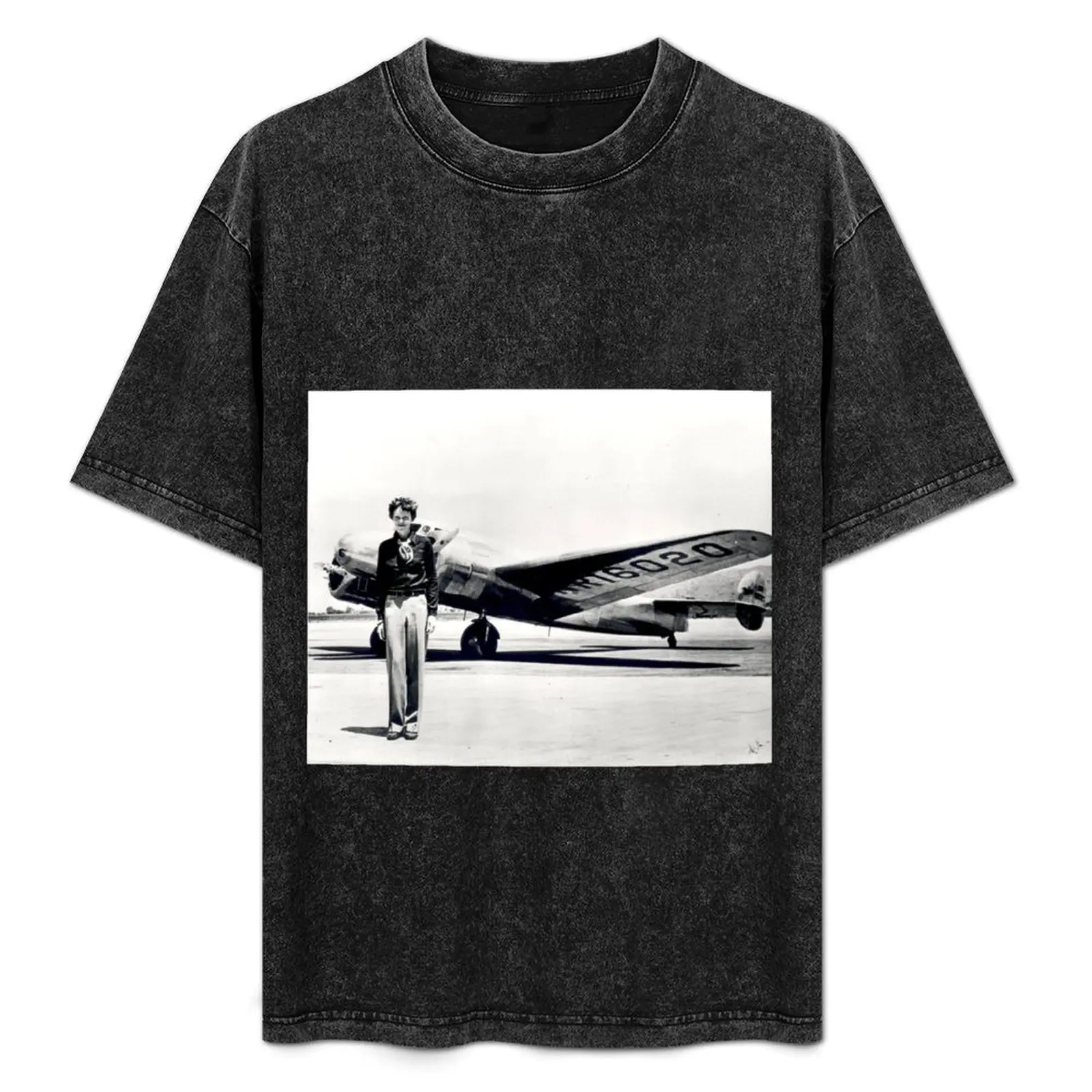 512. Earhart Crosses the Atlantic T-Shirt summer tops oversized vintage anime shirt mens t shirts top quality