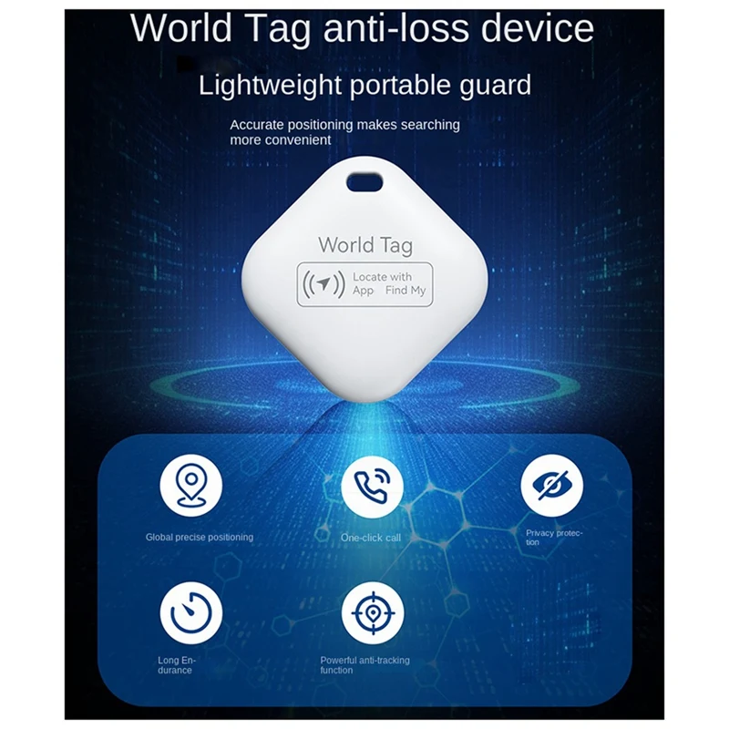 Mini GPS Tracker para IOS, Tag Inteligente, Localizador Global, Anti-Lost Finder, Carro, Pet, Chaves, Carteira, Localizador